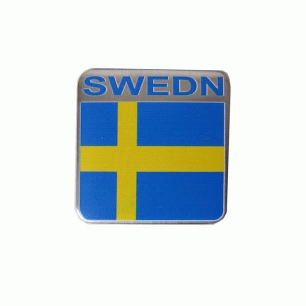 آرم مربعی جلو طرح پرچم سوئد