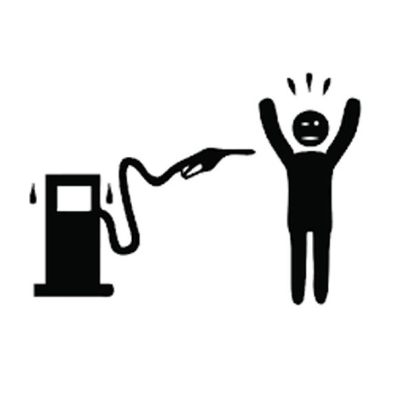 برچسب خودرو طرح پمپ بنزین