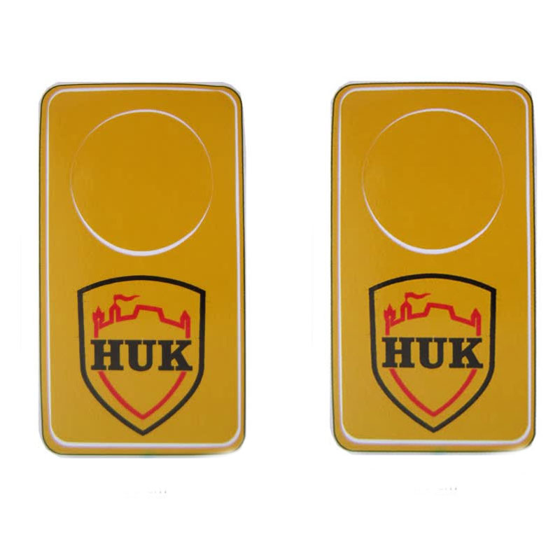 برچسب دور قفل خودرو طرح HUK کاغذی مجموعه دو عددی کد 0040